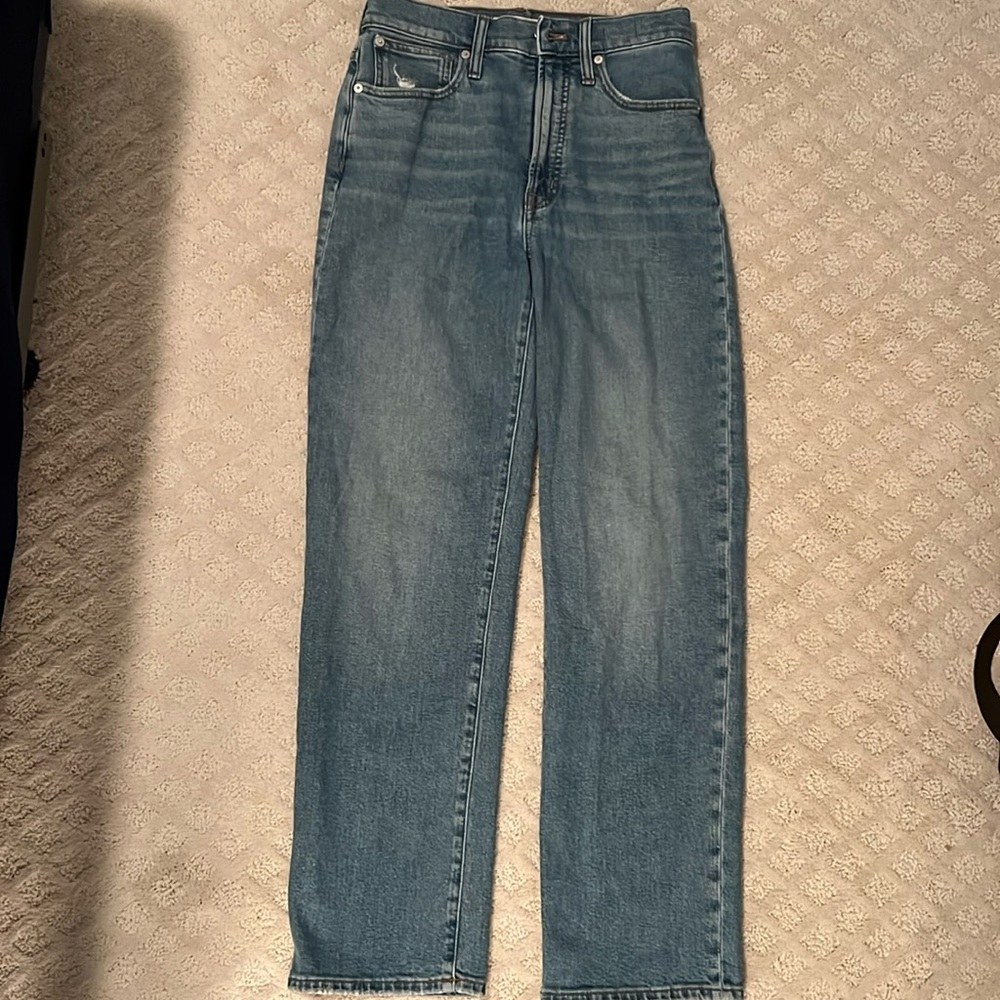Madewell the perfect vintage straight crop Jean size 25 in a medium wash